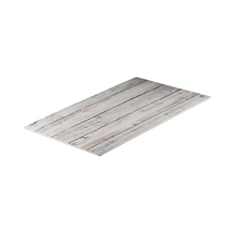 Rectangle Flat Platter 530x325mm WHITEWASH RYNER Melamine 