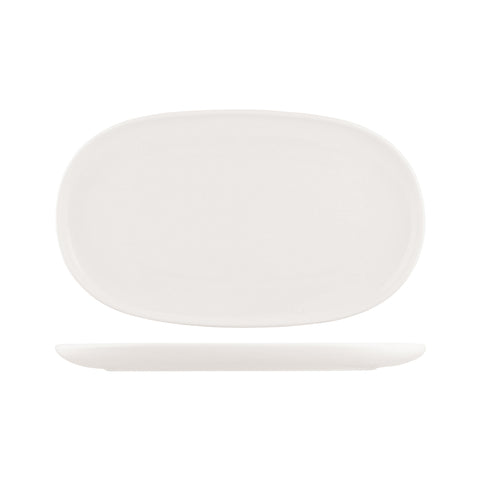 Oval Coupe Plate 405X240mmMODA PORCELAIN Snow