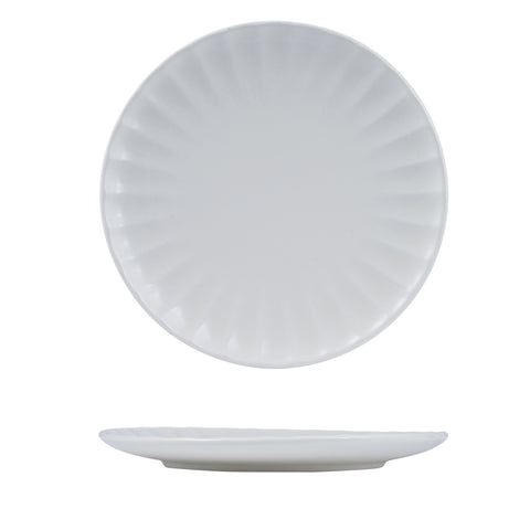 Round Plate 260mm Scallop MODA PORCELAIN Snow