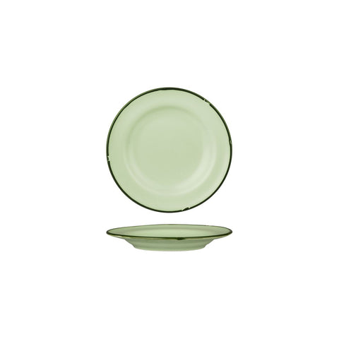 Round Plate 170mm GREEN W/GREEN LINE LUZERNE Tintin