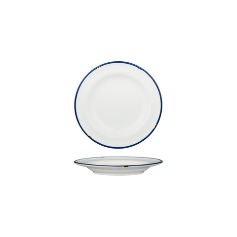 Round Plate 170mm WHITE W/NAVY LINE LUZERNE Tintin