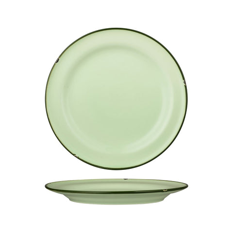 Round Plate 270mm GREEN W/GREEN LINE LUZERNE Tintin