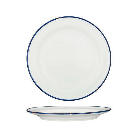 Round Plate 270mm WHITE W/NAVY LINE LUZERNE Tintin