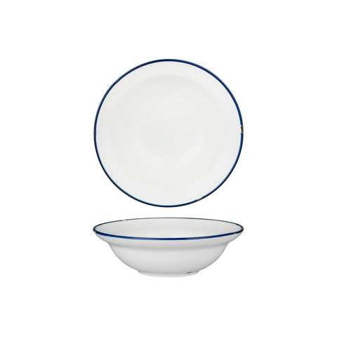 Round Bowl 190mm 380ml WHITE W/NAVY LINE LUZERNE Tintin