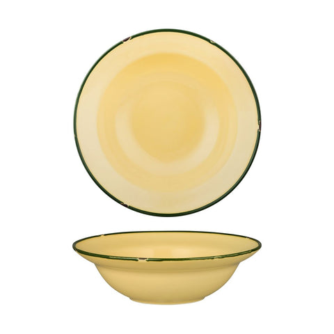 Deep Bowl Plate 240mm 830ml SAND W/GREEN LINE LUZERNE Tintin