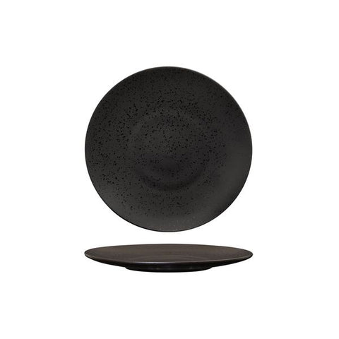 Round Plate Flat 210mm MATT BLACK LUZERNE Lava