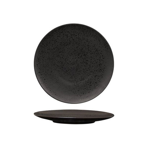 Round Plate Flat 230mm MATT BLACK LUZERNE Lava