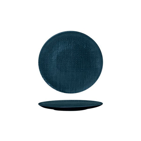 Round Plate Flat 180mm MATT BLUE LUZERNE Linen