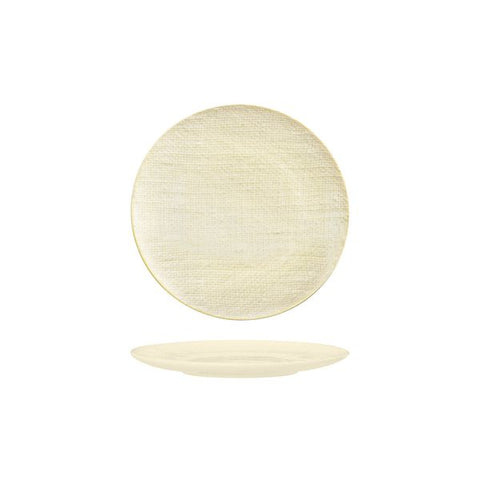 Round Plate Flat 180mm REACTIVE WHITE LUZERNE Linen