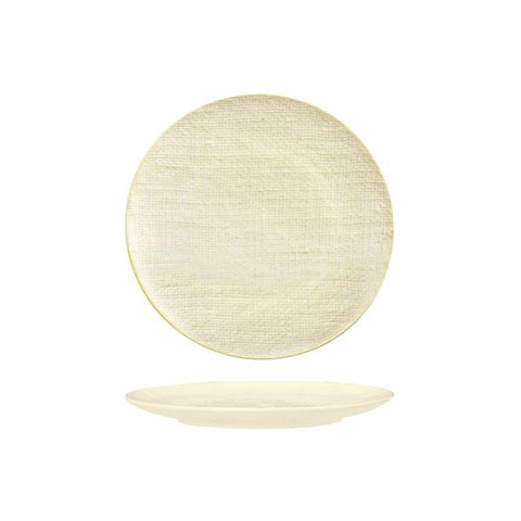 Round Plate Flat 210mm REACTIVE WHITE LUZERNE Linen