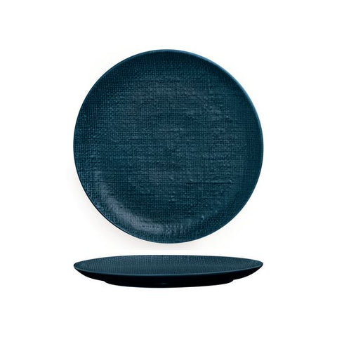 Round Plate Flat 260mm MATT BLUE LUZERNE Linen