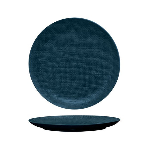 Round Plate Flat 285mm MATT BLUE LUZERNE Linen