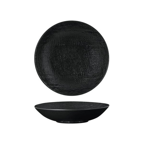 Round Share Bowl 200mm 700ml MATT BLACK LUZERNE Linen