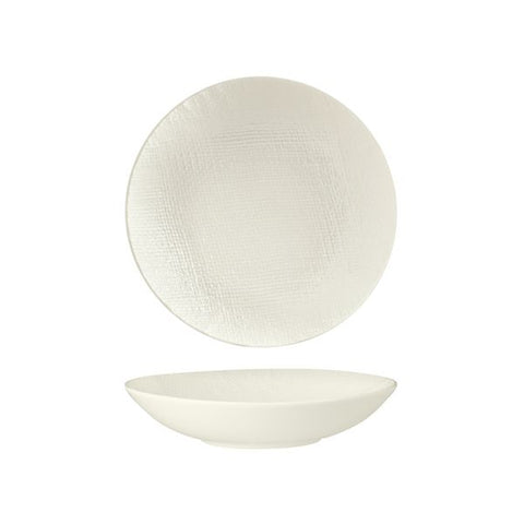 Round Share Bowl 200mm 700ml MATT WHITE LUZERNE Linen