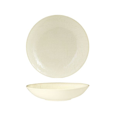 Round Share Bowl 230mm 1100ml REACTIVE WHITE LUZERNE Linen