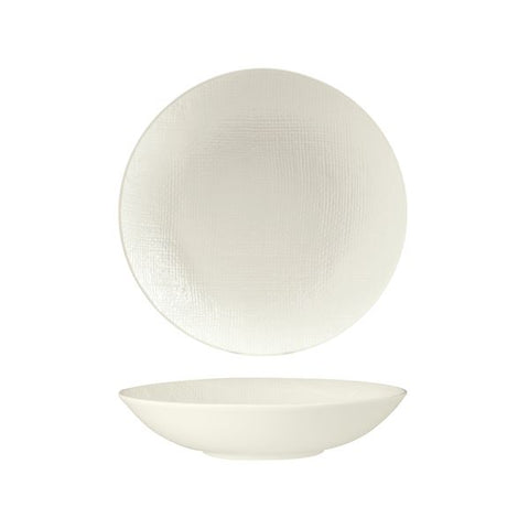 Round Share Bowl 230mm 1100ml MATT WHITE LUZERNE Linen