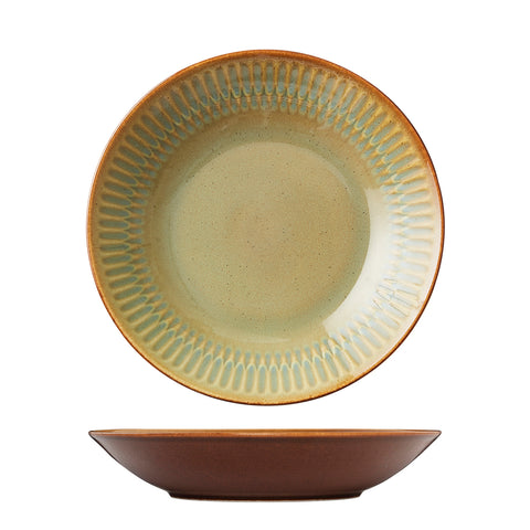 Round Deep Bowl/Plate 230mm CINNAMON LUZERNE Cottage