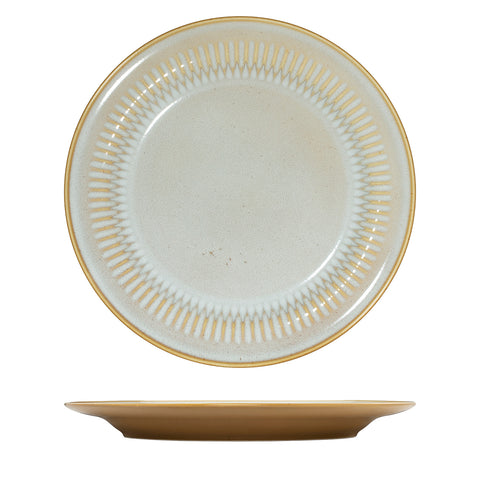 Round Rim Plate 270mm ALMOND LUZERNE Cottage