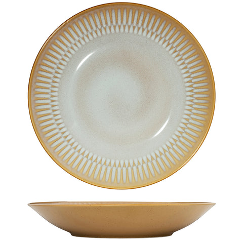 Round Deep Bowl/Plate 280mm ALMOND LUZERNE Cottage