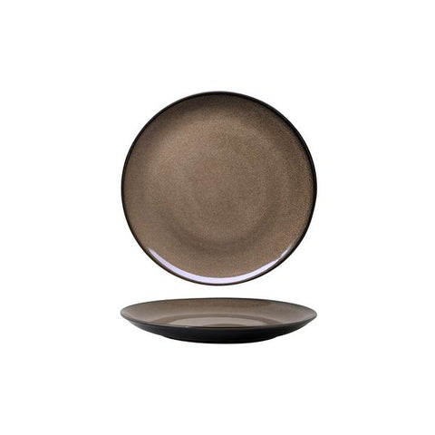 Round Plate Coupe 215mmCHESTNUT LUZERNE Rustic