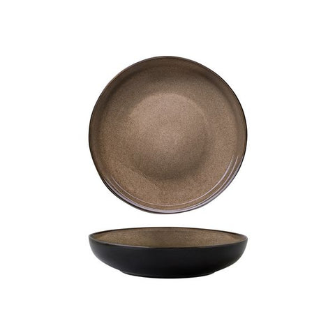 Round Share Bowl 230mm 51mm H CHESTNUT LUZERNE Rustic