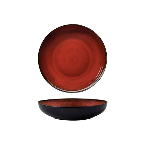 Round Share Bowl 230mm 51mm H CRIMSON LUZERNE Rustic