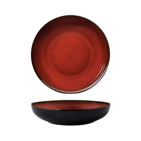 Round Share Bowl 260mm 57mm H CRIMSON LUZERNE Rustic