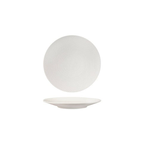 Round Coupe Plate 155mm WHITE SWIRL LUZERNE Zen