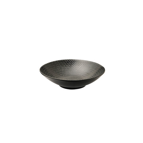 Round Bowl 190mm 50mm H BLACK SWIRL LUZERNE Zen