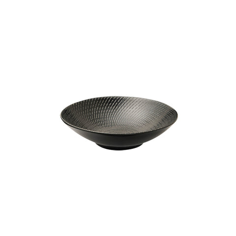 Round Bowl 210mm 59mm H BLACK SWIRL LUZERNE Zen