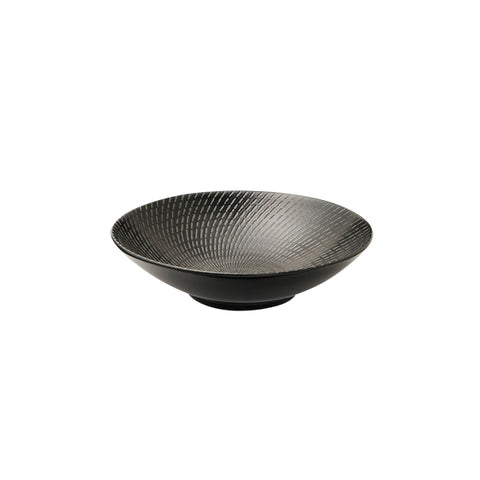 Round Bowl 240mm 67mm H BLACK SWIRL LUZERNE Zen