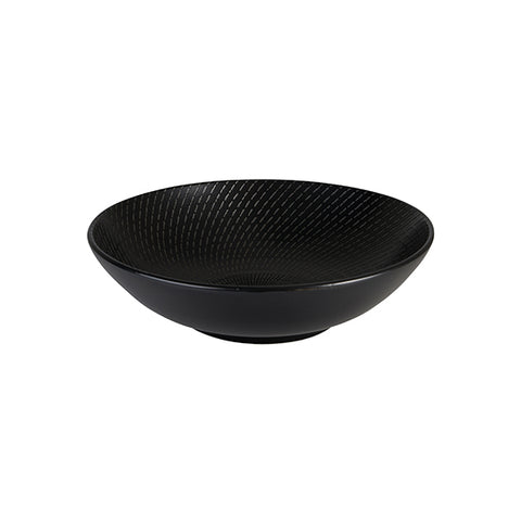 Round Bowl 290mm 80mm H BLACK SWIRL LUZERNE Zen