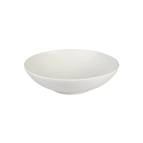 Round Bowl 290mm 80mm H WHITE SWIRL LUZERNE Zen