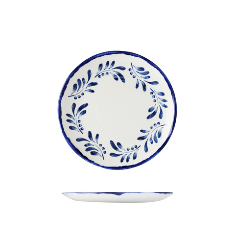 Organic Coupe Plate 230mm WHITE / BLUE DUDSON Mediterranean