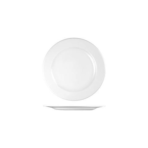 Round Wide Rim Plate 215mm WHITE CHURCHILL Profile