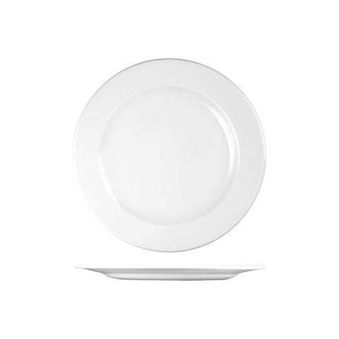 Round Wide Rim Plate 276mm WHITE CHURCHILL Profile