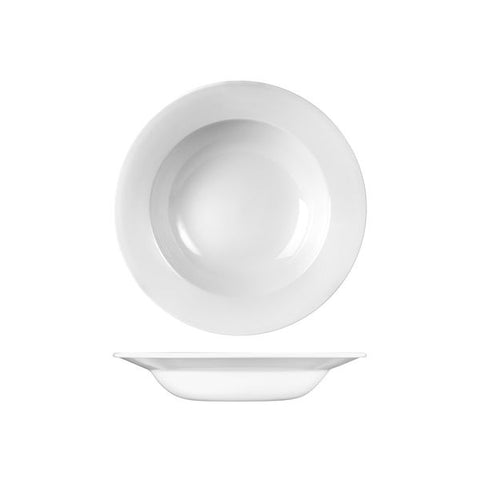 Round Wide Rim Bowl 250mm 500ml WHITE CHURCHILL Profile