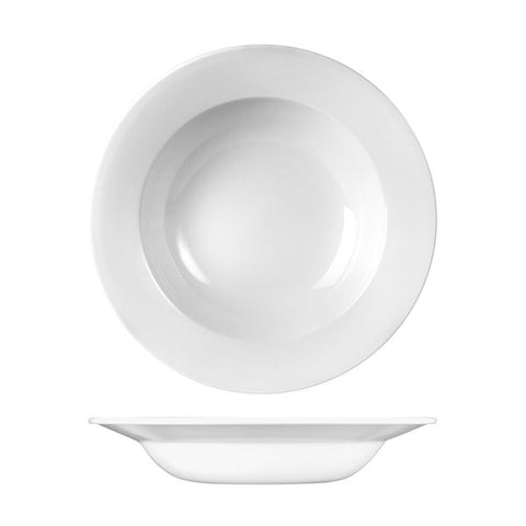 Round Wide Rim Bowl 308mm 875ml WHITE CHURCHILL Profile