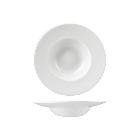 Round Wide Rim Bowl 240mm 284ml WHITE CHURCHILL Profile