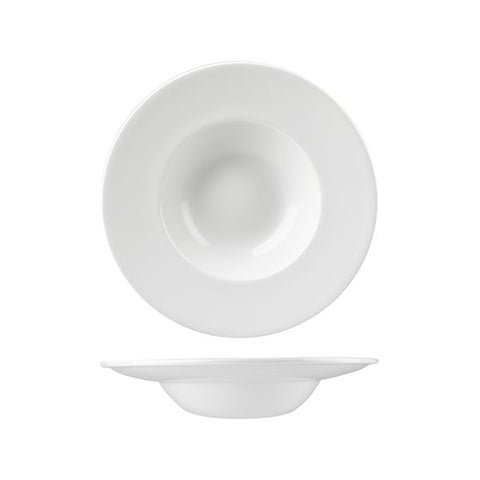 Round Wide Rim Bowl 280mm 468ml WHITE CHURCHILL Profile