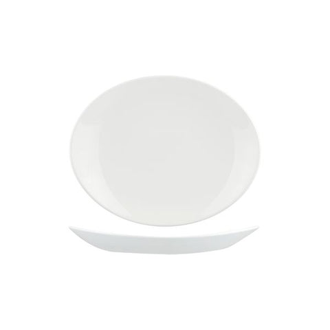 Oval Coupe Plate 238X200mm WHITE CHURCHILL Orbit