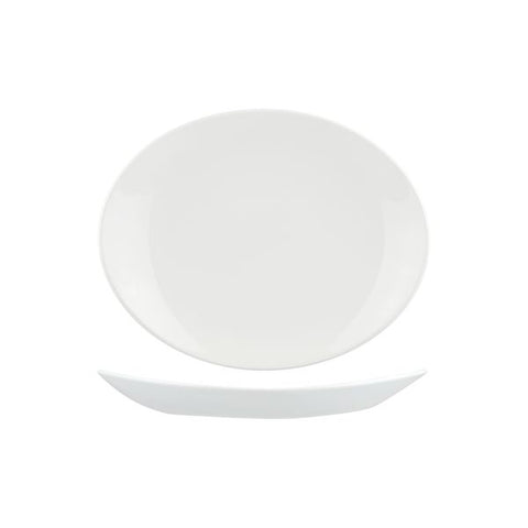 Oval Coupe Plate 270X229mm WHITE CHURCHILL Orbit