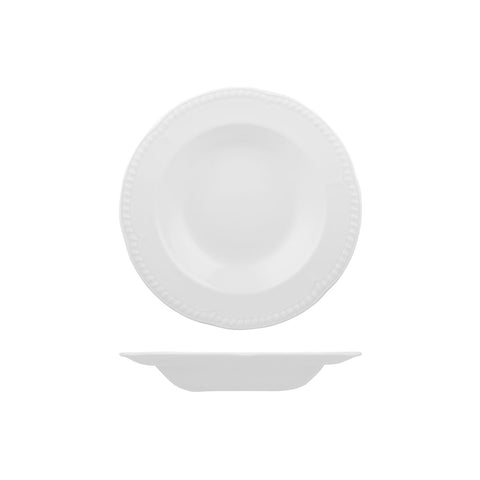 Round Wide Rim Pasta Plate 230mm 330ml WHITE CHURCHILL Buckingham