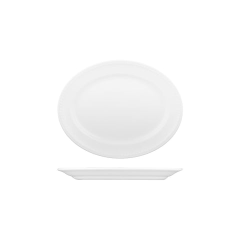 Oval Wide Rim Plate 203mm WHITE CHURCHILL Buckingham