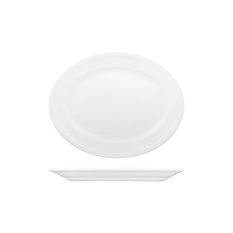 Oval Wide Rim Plate 254mm WHITE CHURCHILL Buckingham