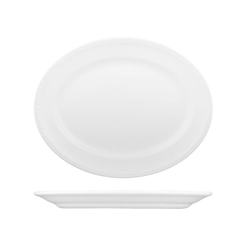 Oval Wide Rim Plate 305mm WHITE CHURCHILL Buckingham