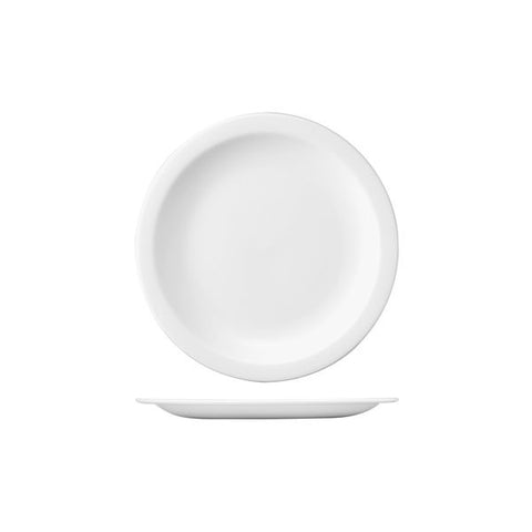 Round Narrow Rim Plate 230mm WHITE CHURCHILL Nova