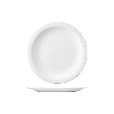 Round Narrow Rim Plate 250mm WHITE CHURCHILL Nova