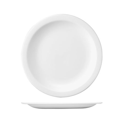 Round Narrow Rim Plate 305mm WHITE CHURCHILL Nova