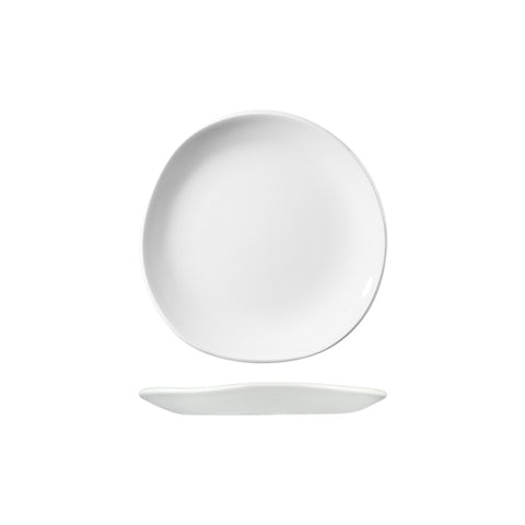 Organic Round Plate 186mm WHITE CHURCHILL Trace